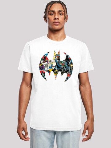 T-Shirt 'Batman Comic Book' F4NT4STIC en blanc : devant