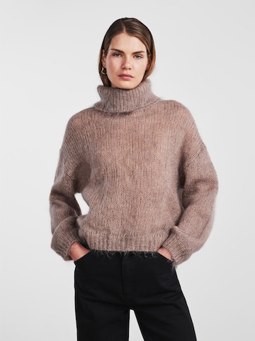 Y.A.S Sweater 'LAMBI' in Brown: front