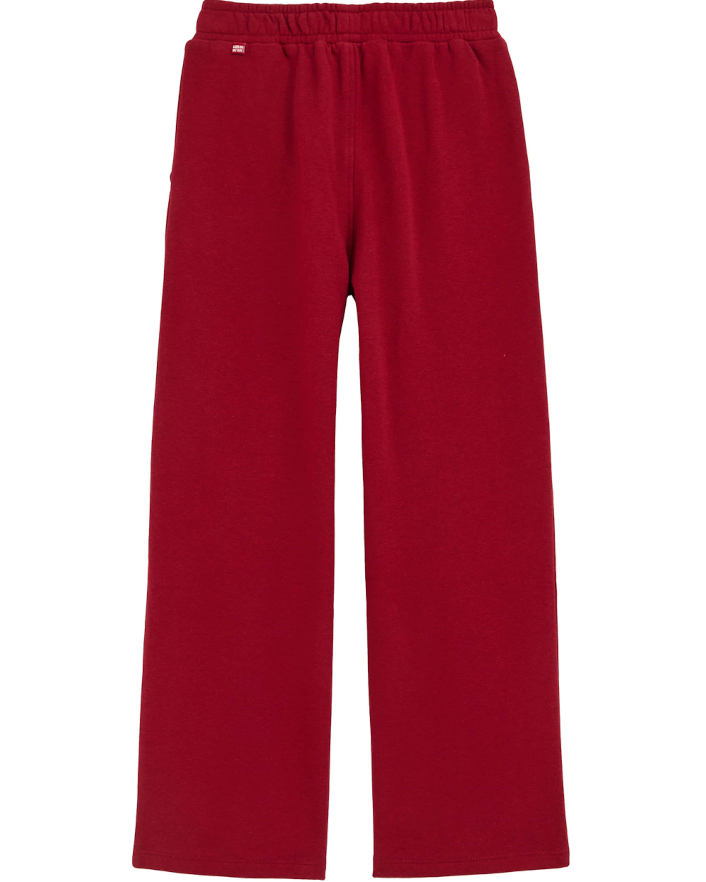 WE Fashion Широки крачоли Панталон в червено: отпред