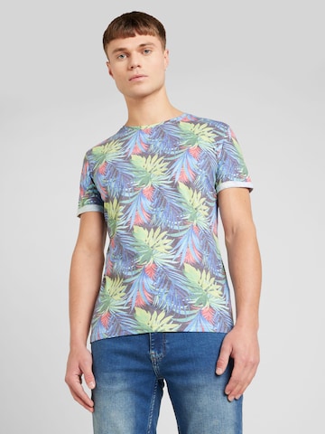 Key Largo Shirt 'LEAF' in Blue: front