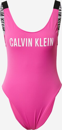 Calvin Klein Swimwear Maillot de bain en fuchsia / noir / blanc, Vue avec produit