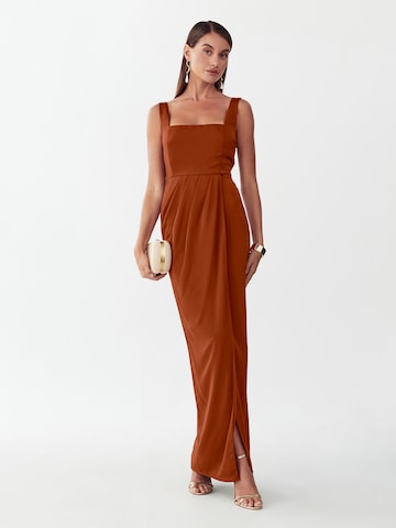Willa Kleid 'Akron' in Braun: Vorderseite