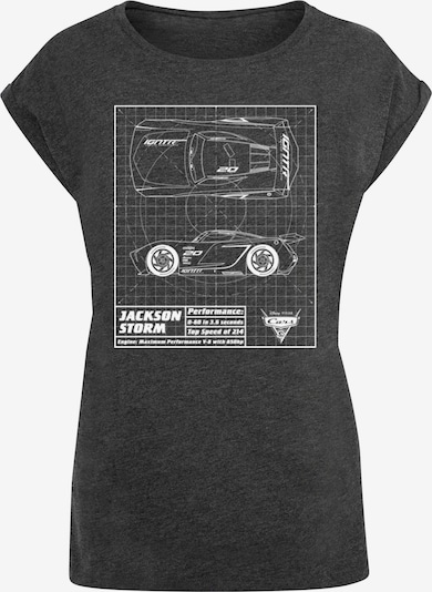 ABSOLUTE CULT T-Shirt 'Cars - Jackson Storm' in anthrazit / weiß, Produktansicht