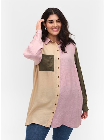 Zizzi Bluse 'XCLARU' in Pink: predná strana