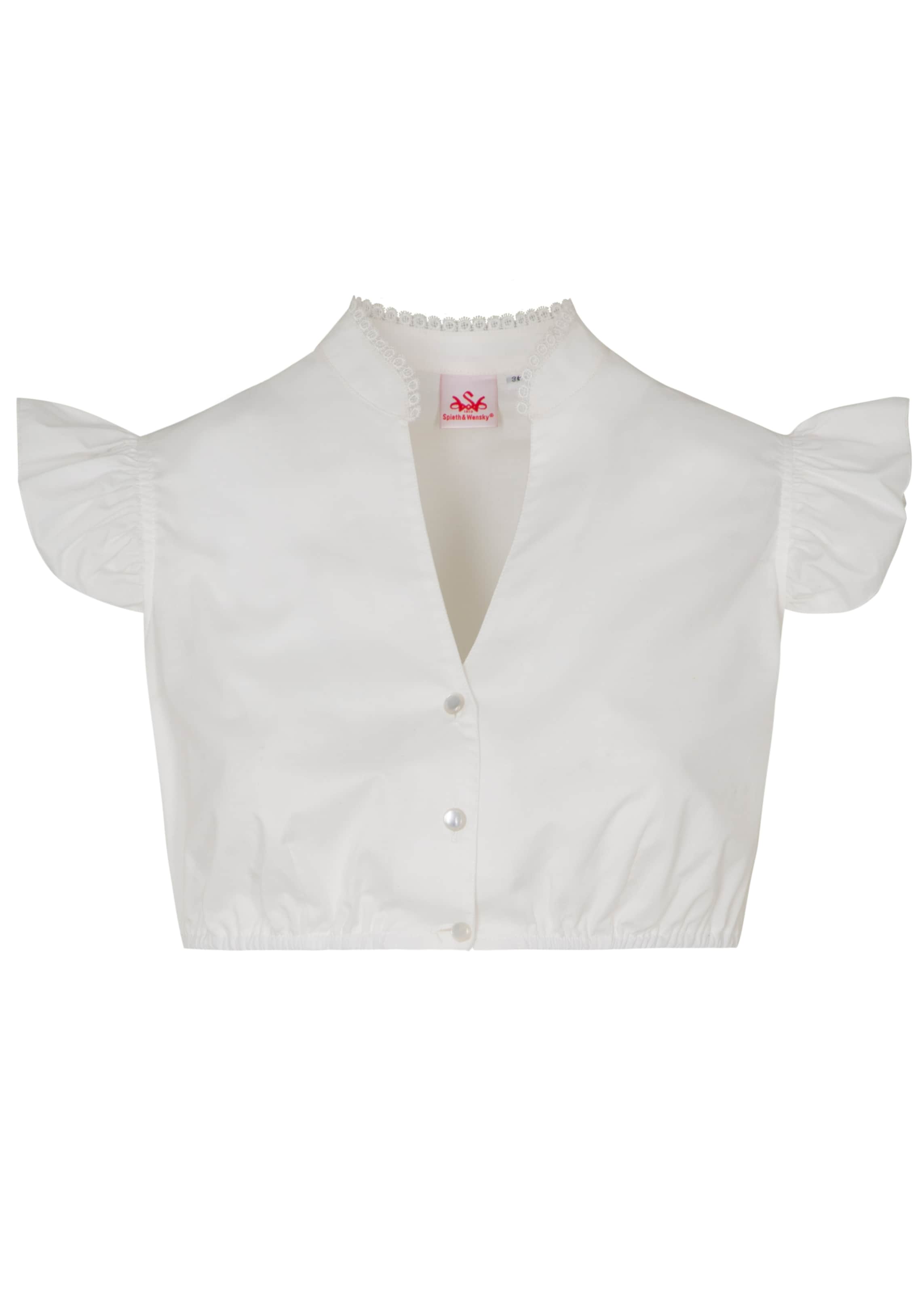 Blouse folklorique 'Darlee' SPIETH & WENSKY en blanc : devant
