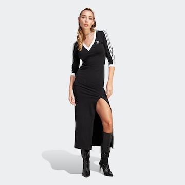 ADIDAS ORIGINALS Sukienka 'Adicolor Classics 3-Stripes Maxi' w kolorze czarny: przód