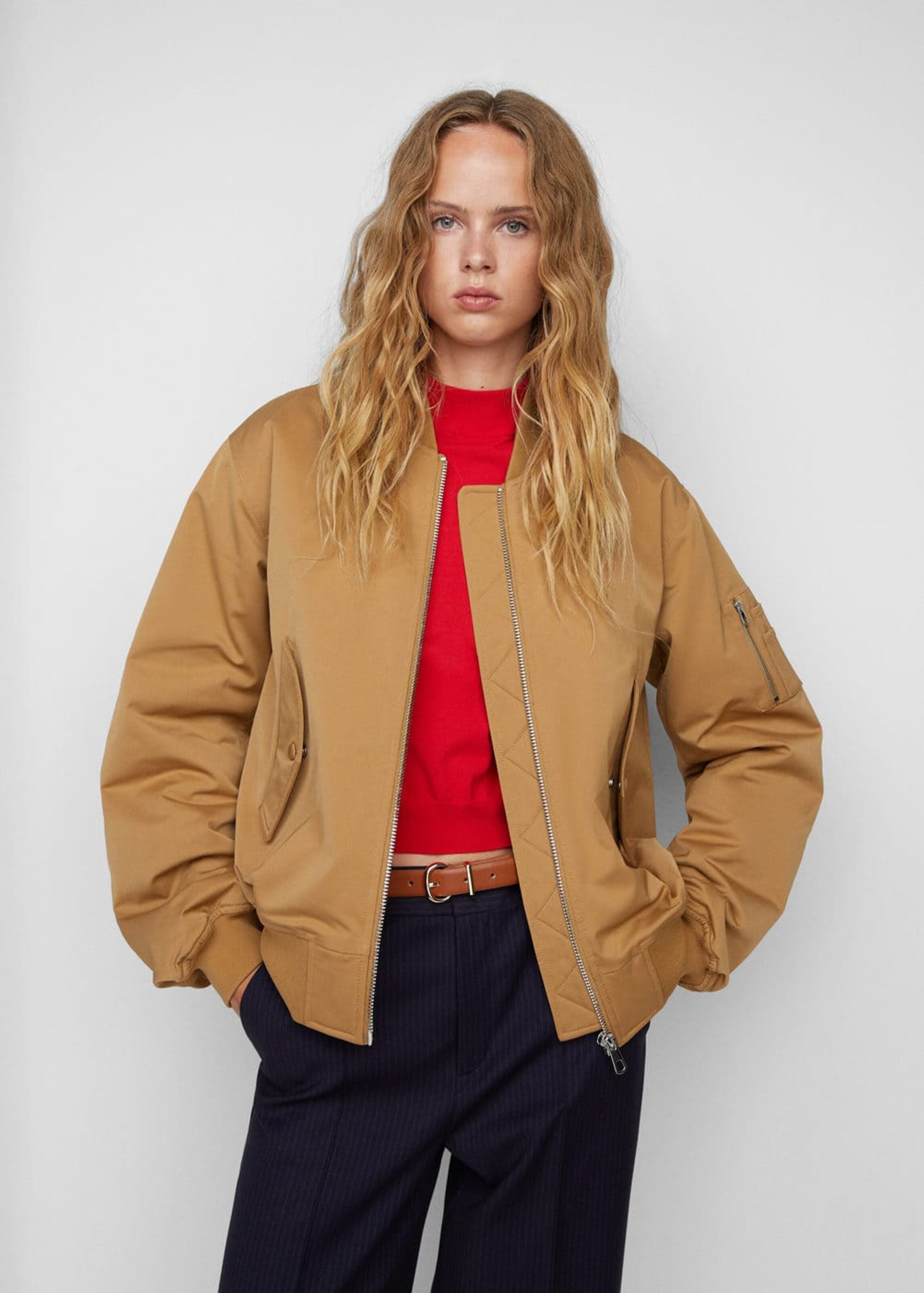 MANGO Between Season Jacket Alfa in Light Brown ABOUT YOU