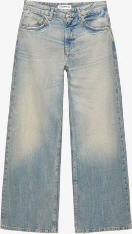 Pull&Bear Wide leg Jeans in Blue: front