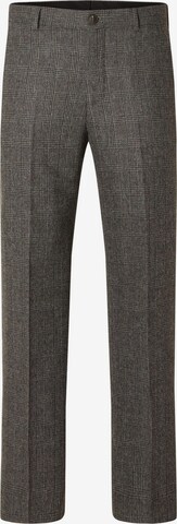 SELECTED HOMME regular Bukser med lægfolder i grå: forside