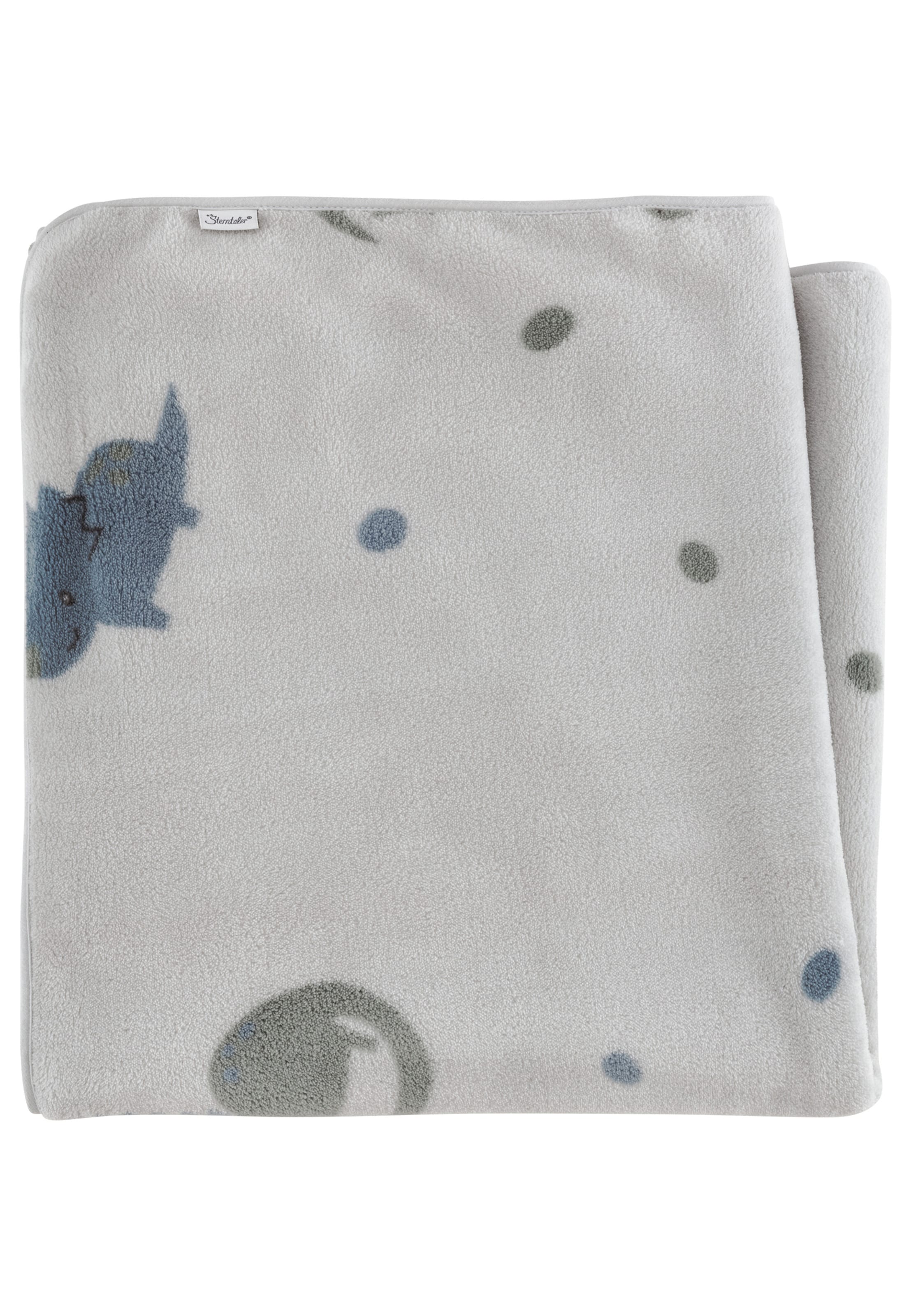 STERNTALER Baby Blanket 'DINO Rexi' in Grey: front