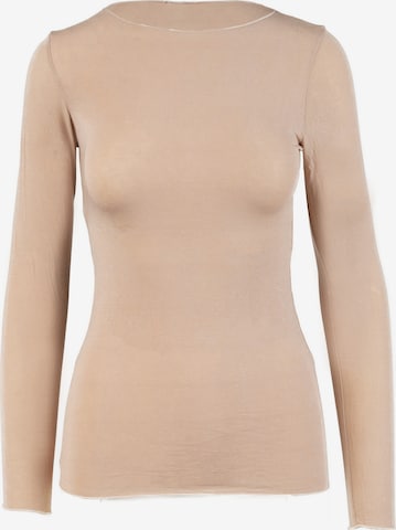 Ciocca - Camiseta térmica 'Cashmere undershirt barchetta' en beige: frente