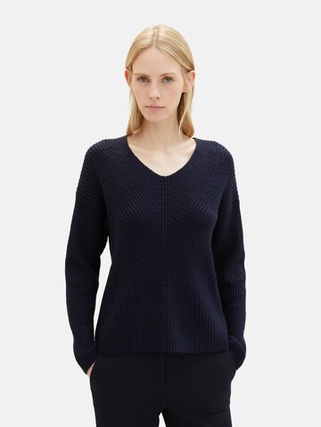 Pullover di TOM TAILOR in blu: frontale