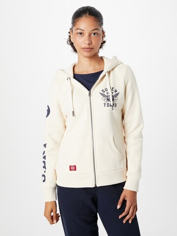 Superdry Collegetakki värissä beige: edessä