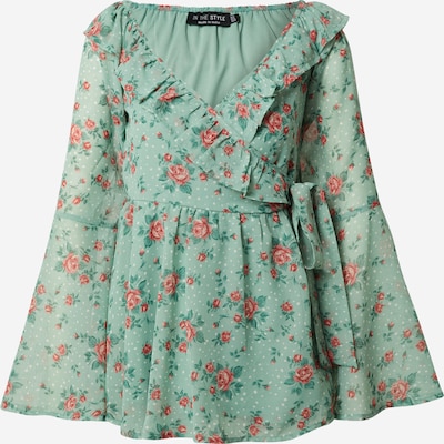 In The Style Bluse 'JOSSA' in grün / rosa / rot / weiß, Produktansicht