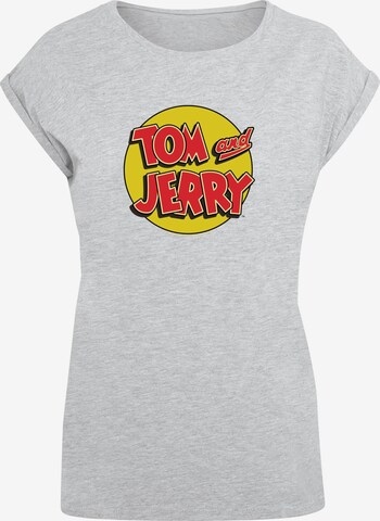 ABSOLUTE CULT Shirt 'Tom and Jerry - Circle' in Grey: front