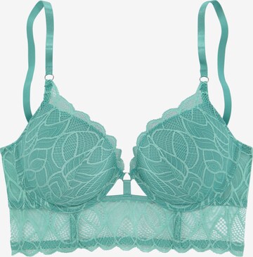 LASCANA Push-up Bra in Green: front