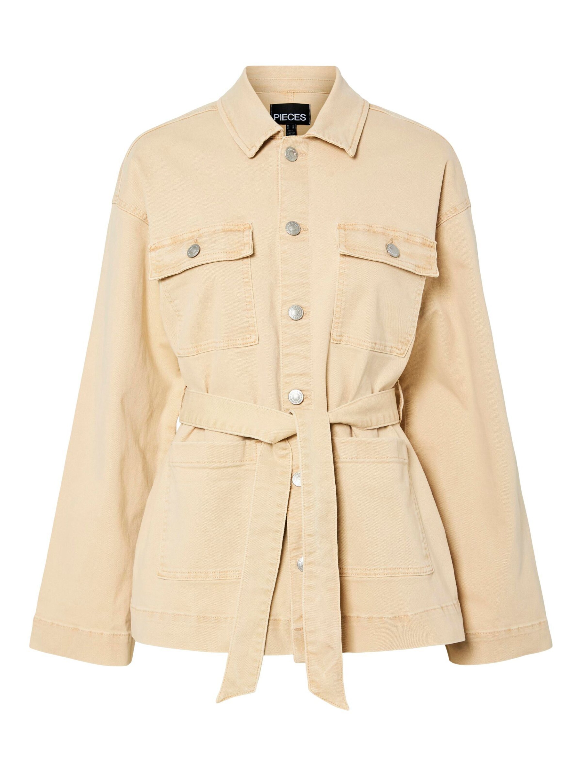 PIECES Overgangsjakke 'PCTora' i sand, Produktvisning