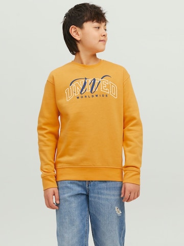 Jack & Jones Junior Sweatshirt in Oranje: voorkant