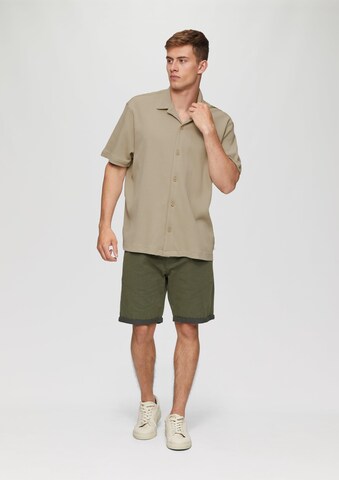 QS Comfort fit Overhemd in Beige