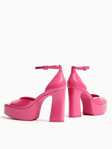 Bershka Strap sandal in Pink