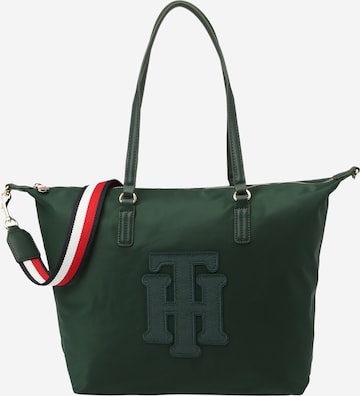 TOMMY HILFIGER Nákupní taška 'Poppy' – zelená: přední strana
