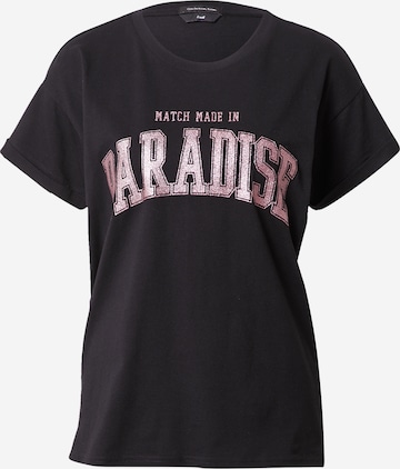 Colourful Rebel Shirt 'Paradise' in Zwart: voorkant