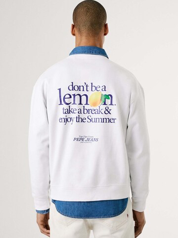 Pepe Jeans Sweatshirt 'Tadeo' in Wit: voorkant