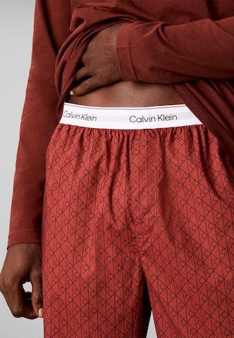 Calvin Klein Underwear Pitkä pyjama 'HOLIDAY' värissä punainen