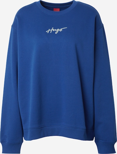 HUGO Sweat-shirt 'Classic' en bleu cobalt / argent, Vue avec produit
