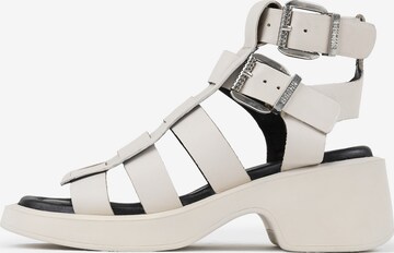 BRONX Strap Sandals in White: front
