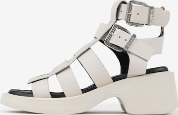 BRONX Sandalen met riem in Wit: voorkant