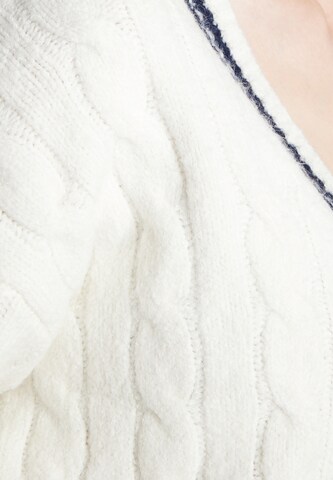 DreiMaster Maritim Knit cardigan in White