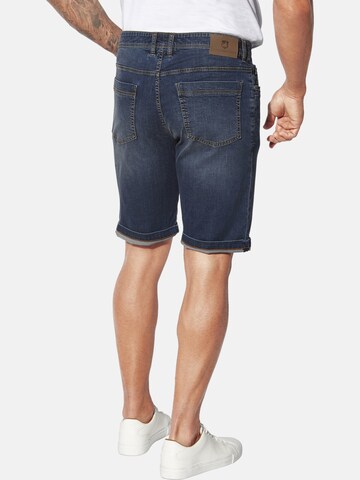 Jan Vanderstorm Loosefit Jeansbermuda ' Brolle ' in Blau