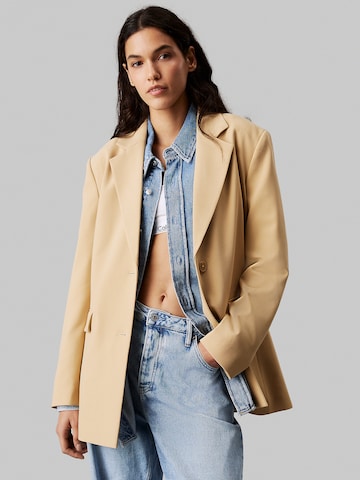 Blazer Calvin Klein Jeans en beige : devant