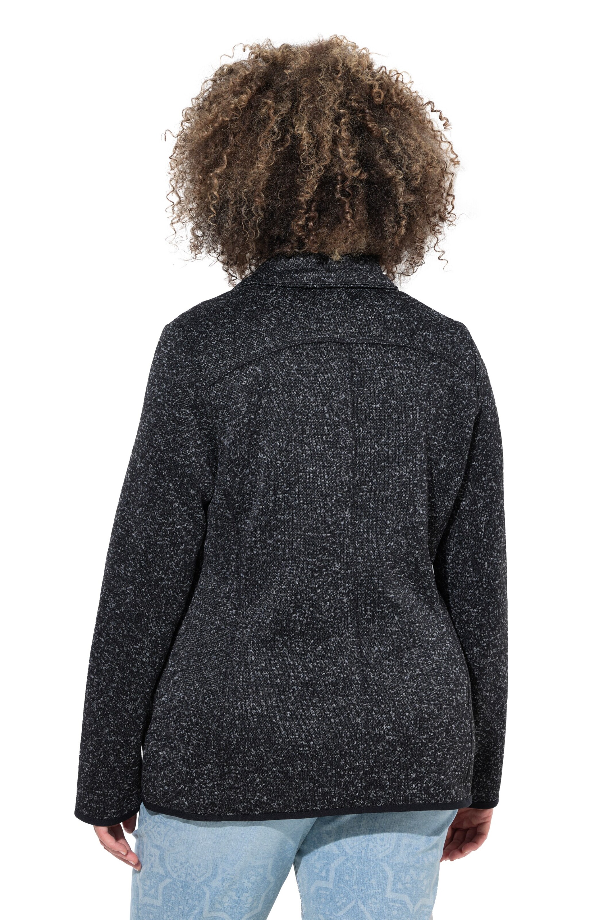 Ulla Popken Fleece Jacket in Black