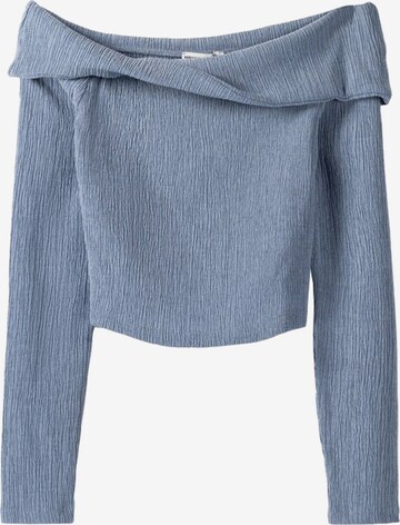 Bershka Shirt in Blauw: voorkant