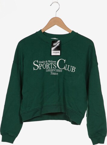 MANGO Sweatshirt & Zip-Up Hoodie in S in Green: front