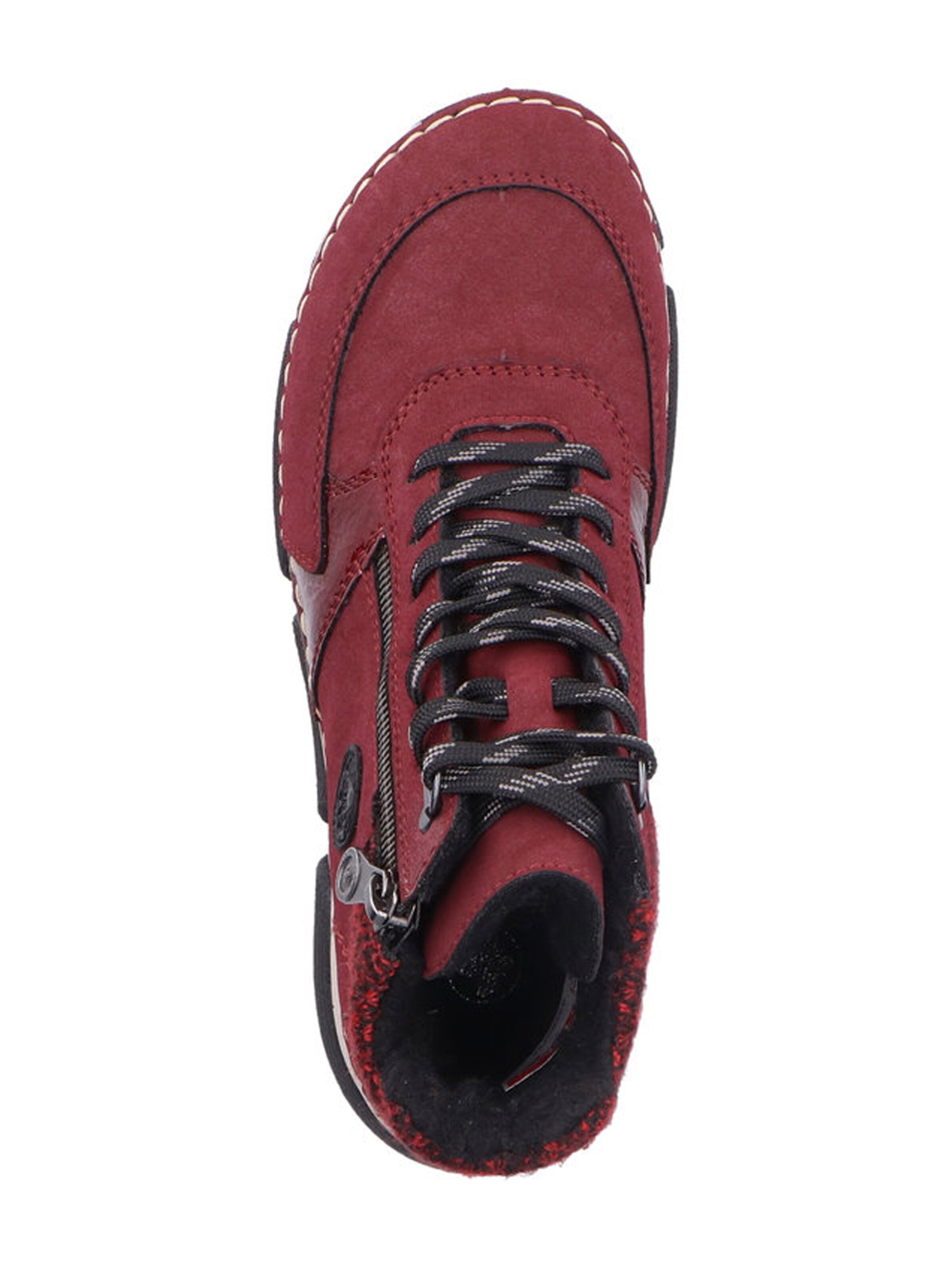 Rieker Šnurovacie členkové čižmy - Červená