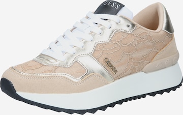 GUESS Platform trainers in Beige: front