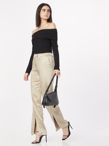 UNITED COLORS OF BENETTON Regular Trousers with creases in Beige