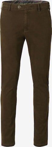 Coupe slim Pantalon chino 'Bonn' MEYER en marron : devant