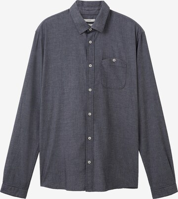 TOM TAILOR DENIM Button Up Shirt in Blue: front