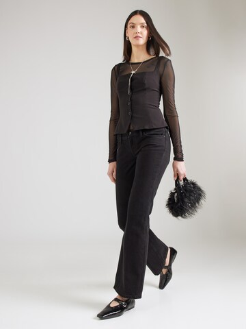 WEEKDAY Bootcut Jeans 'Nova' in Schwarz