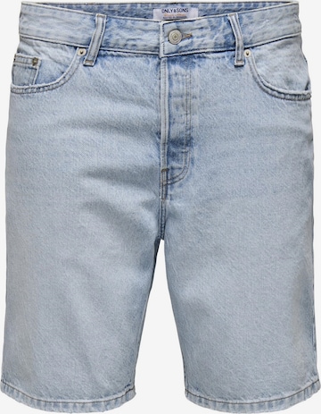 Only & Sonsregular Traperice 'Edge' - plava boja: prednji dio