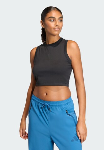 ADIDAS SPORTSWEAR Sports Top 'Z.N.E.' in Black: front