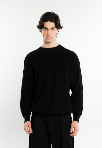 Pull-over Another Cotton Lab en noir : devant