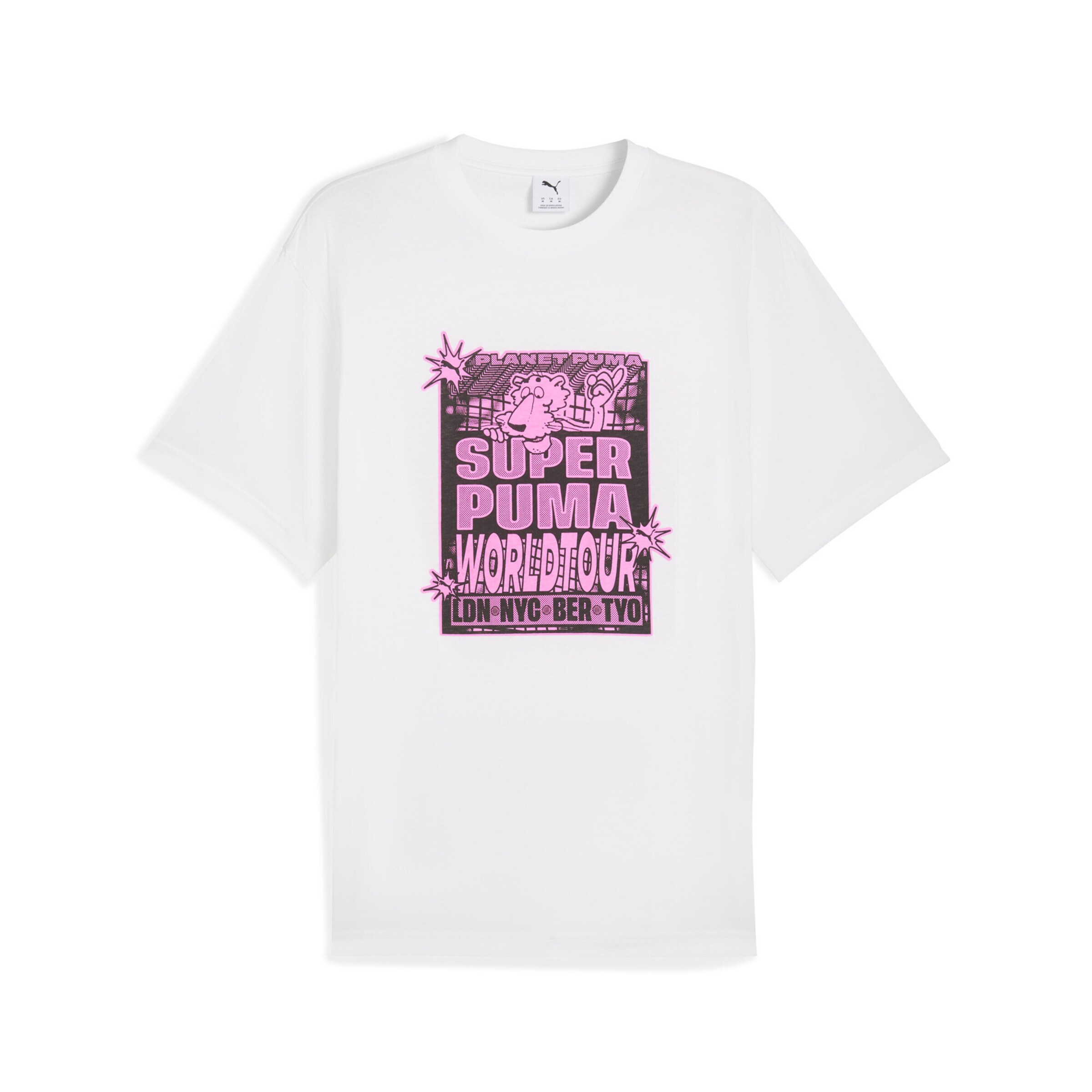 T-Shirt 'World Tour' PUMA en blanc : devant