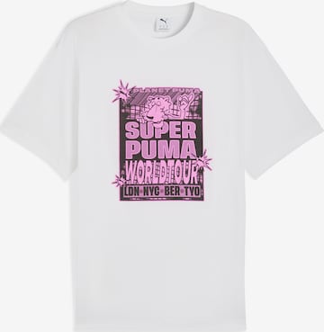 T-Shirt 'World Tour' PUMA en blanc : devant