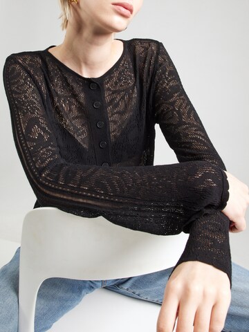 Sisley Strickjacke in Schwarz