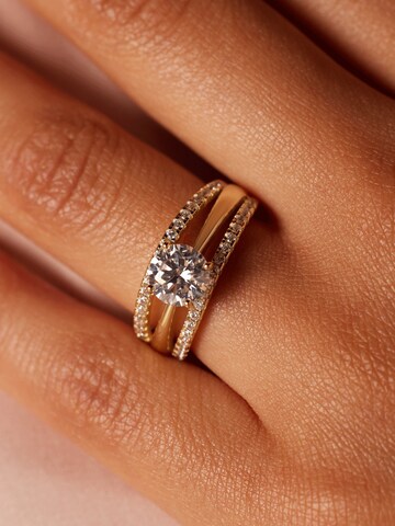 Lucardi Ring in Gold: front